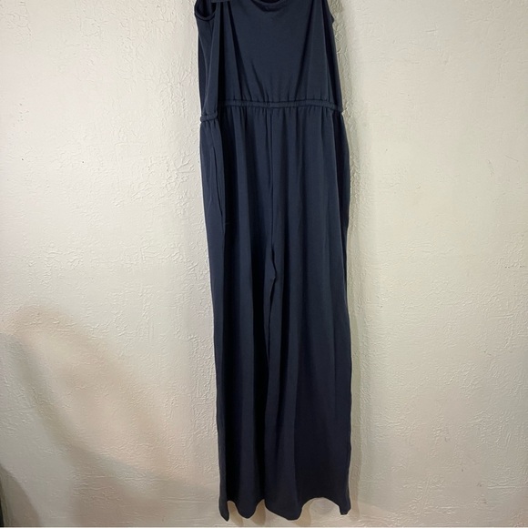 Barefoot Dreams Malibu Collection Luxe Collection Wide Leg Jumpsuit in Indigo - Picture 10 of 13